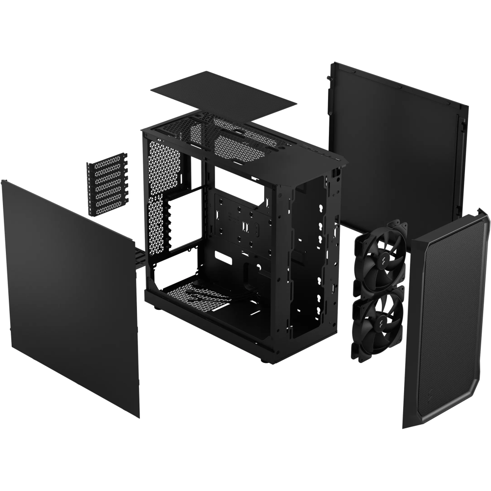 Datoru korpuss Fractal Design Focus 2 Midi-Tower Black (FD-C-FOC2A-07) - foto 12