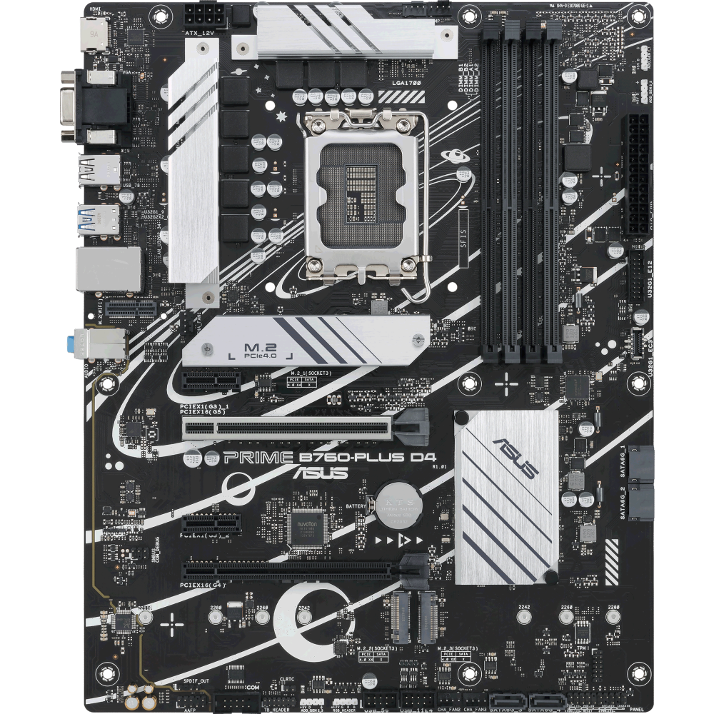 Pamatplate ASUS PRIME B760-PLUS D4 Intel  LGA 1700 4xDDR4 ATX (90MB1CW0-M1EAY0)