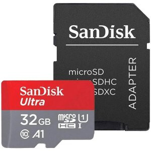 Atmiņas kartes SanDisk Ultra microSDHC 32GB + SD Adapter (GN6MT) - SDSQUA4-032G-GN6MT