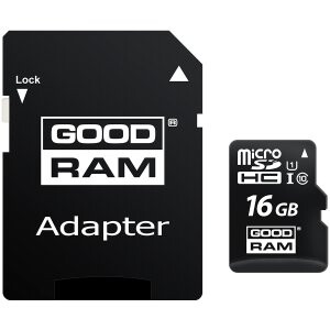 La carte mémoire GOODRAM 32GB MICRO CARD cl 10 UHS I + adapter - M1AA-0320R12