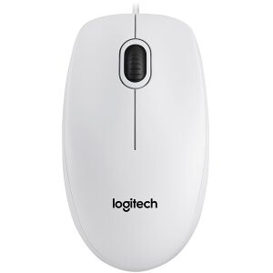 Pele Logitech B100 Corded Mouse - WHITE - 910-003360