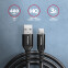 Axagon Data and charging USB 2.0 . 3A. Black braided. - BUCM-AM10AB - foto 3
