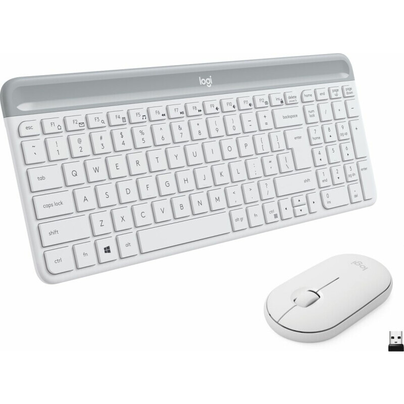 Tastatūra + pele LOGI MK470 SlimWirel.Combo OFFWHITE (US) (920-009205)