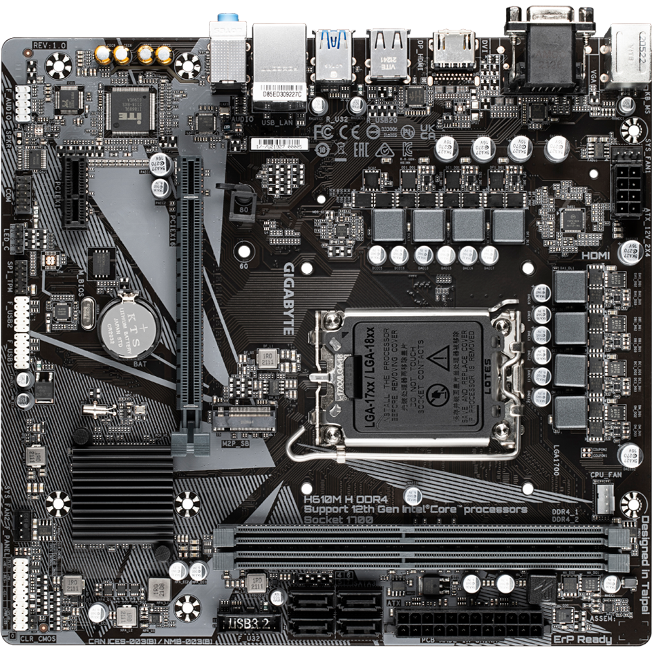 Pamatplate GIGABYTE H610M H V3 (H610M H V3 DDR4) - foto 5