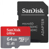 Atmiņas kartes SanDisk Ultra microSDXC 64GB + SD Adapter (GN6MA) (SDSQUAB-064G-GN6MA)