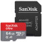 Atmiņas kartes SanDisk Ultra microSDXC 64GB + SD Adapter (GN6MA) - SDSQUAB-064G-GN6MA