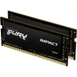 Operatīvā atmiņa KINGSTON Fury Impact Black 32GB 3200MHz DDR4 CL20 Kit of 2x16 GB SODIMM (KF432S20IBK2/32)