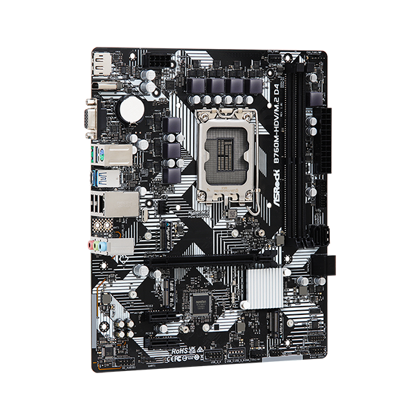 Pamatplate ASROCK B760 B760M-HDV/M.2 D4 Silver (90-MXBL40-A0UAYZ) - foto 4