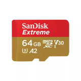 Atmiņas kartes SanDisk Extreme microSDXC 64GB + SD Adapter (SDSQXAH-064G-GN6MA)