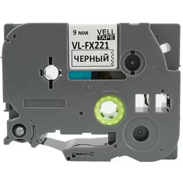 Kārtridžs Brother 9mm Black on White (TZEFX221) - foto 2