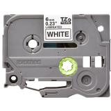 Kārtridžs BROTHER TZE211 tape black/white 6mm 8m (TZE211)