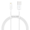 BASEUS LIGHTNING TO USB 1M/WHITE (CALYS-A02)