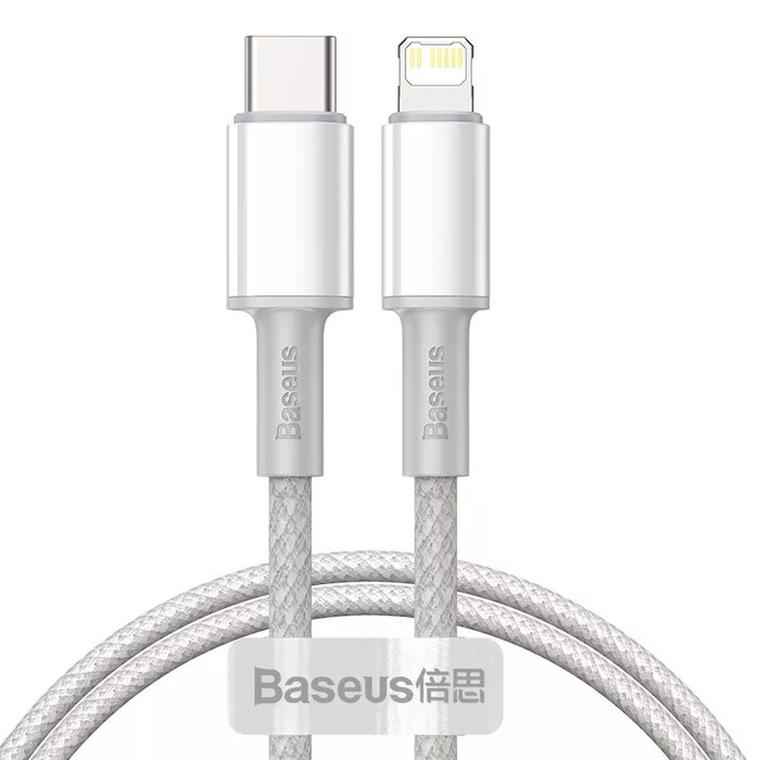 BASEUS LIGHTNING TO USB-C 1M/WHITE (CATLGD-02)
