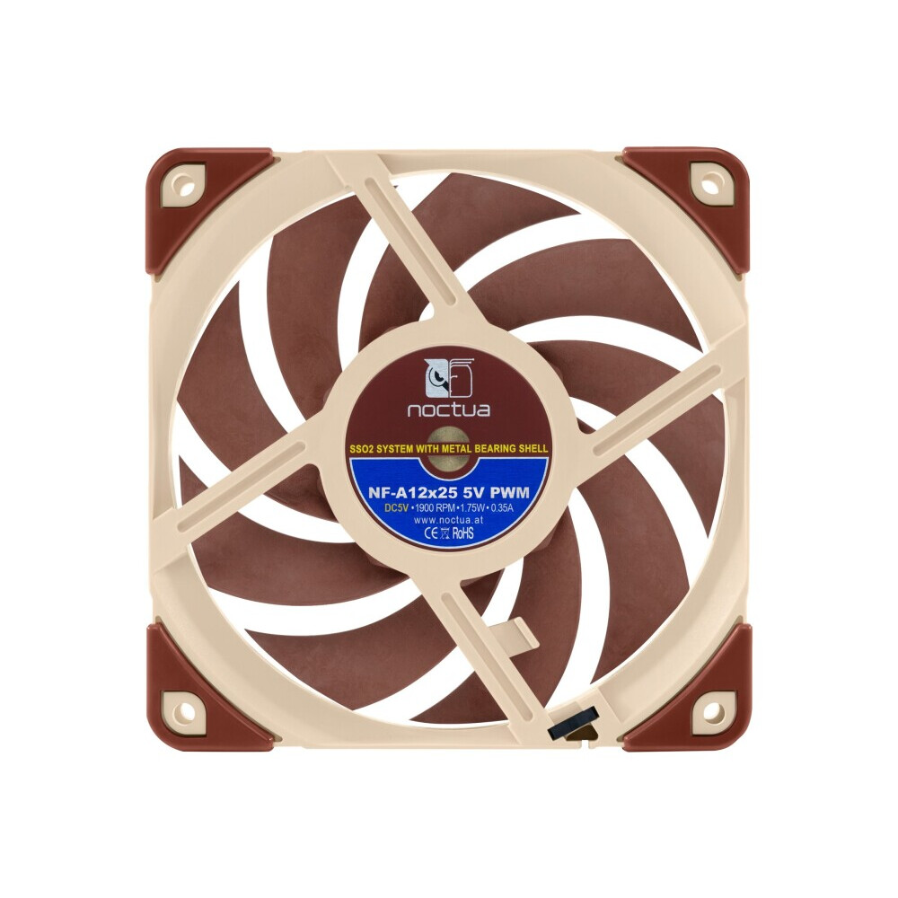 Korpusa dzesētājs Noctua NF A12x25 5V PWM Beige, Red (NF-A12X25 5V PWM) - foto 2