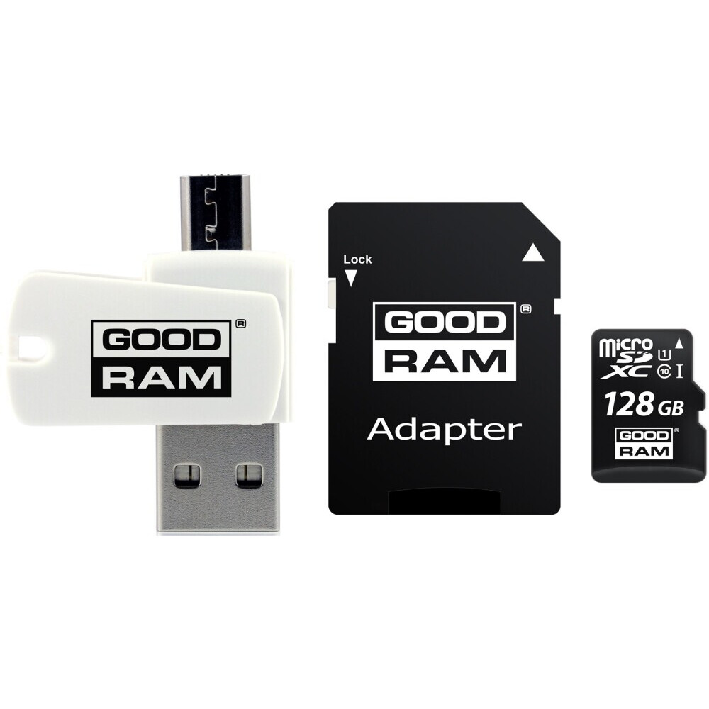 La carte mémoire Goodram 128 GB MicroSDHC (M1A4-1280R12)