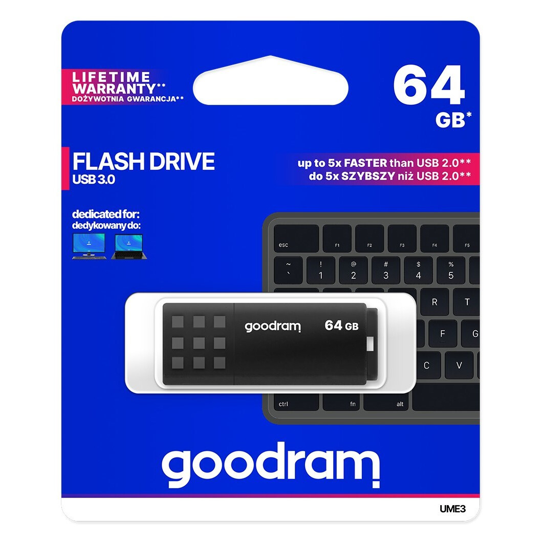 USB zibatmiņa Goodram UME3 64 GB USB Type-A 3.0 (UME3-0640K0R11) - foto 5