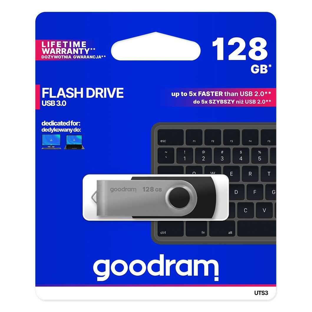 USB zibatmiņa Goodram UTS3 128 GB 3.2 Gen 1 (UTS3-1280K0R11) - foto 5