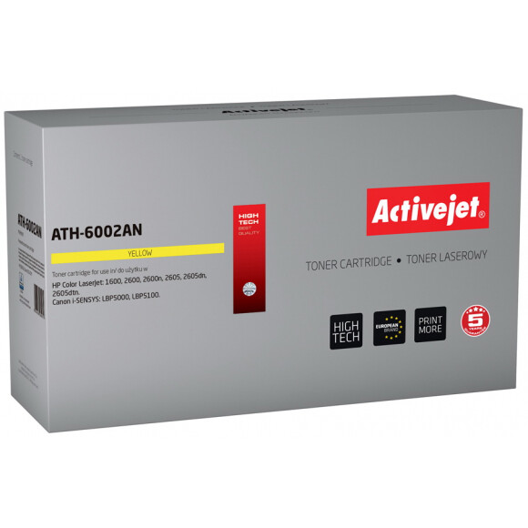 Toneris Activejet ATH-6002AN (replacement for HP 124A Q6002A, Canon CRG-707Y; Premium; 2000 pages; yellow) (ATH-6002AN)