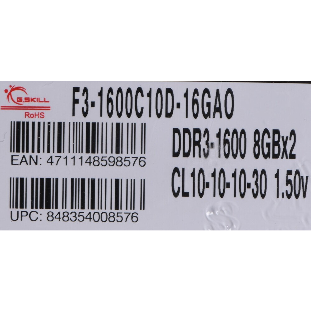 Operatīvā atmiņa G.Skill Ares 16GB 1600 MHz DDR3 CL10 KIT of 2x8GB (F3-1600C10D-16GAO) - foto 2