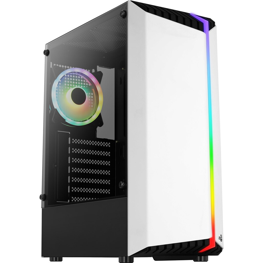Datoru korpuss Aerocool Bionic Midi Tower White (AEROPGSBIONIC-G-WTV2)