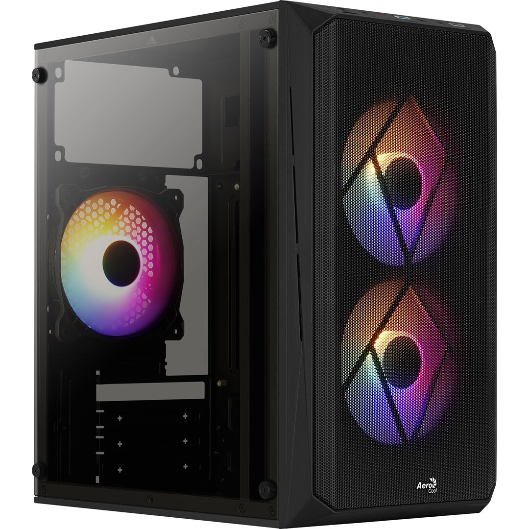 Datoru korpuss Aerocool CS107V2 Mini Tower Black (AEROPGSCS-107-A-V2)