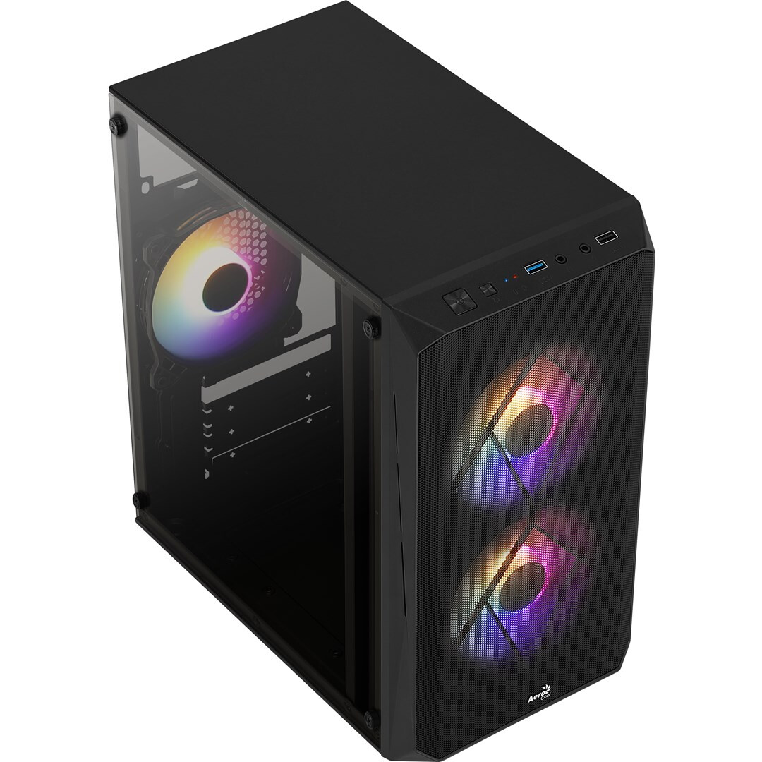 Datoru korpuss Aerocool CS107V2 Mini Tower Black (AEROPGSCS-107-A-V2) - foto 5