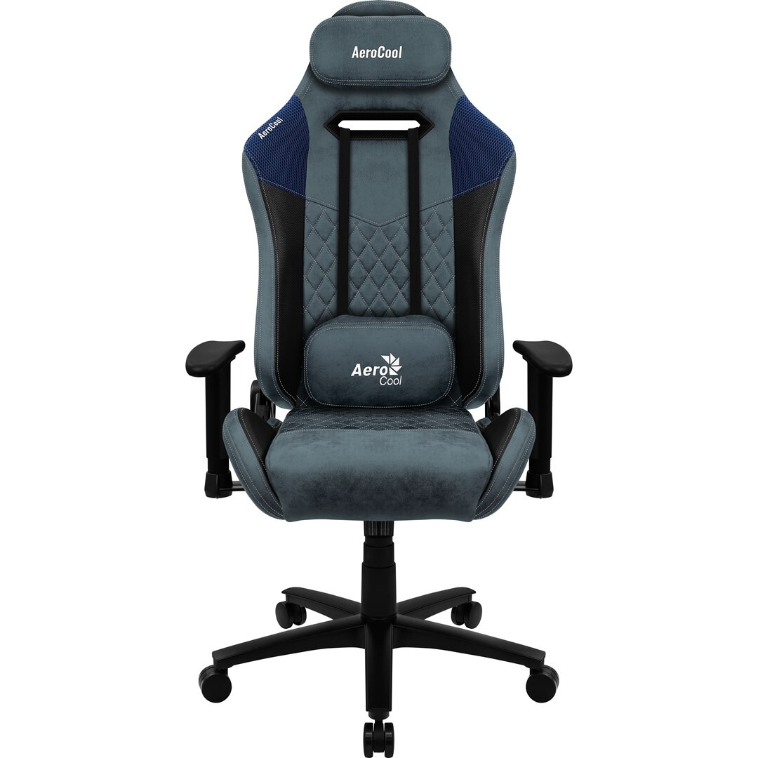 Datorkrēsls Aerocool DUKE AeroSuede Black,Blue (AEROAC-280DUKE-BK/BL)
