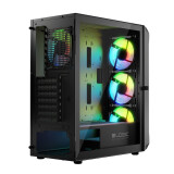 Datoru korpuss Logic PORTOS ARGB Mini Tower Black (AT-PORTOS-10-0000000-0002)
