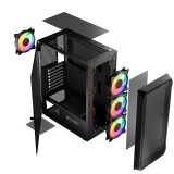Datoru korpuss Logic PORTOS ARGB Mini Tower Black (AT-PORTOS-10-0000000-0002)