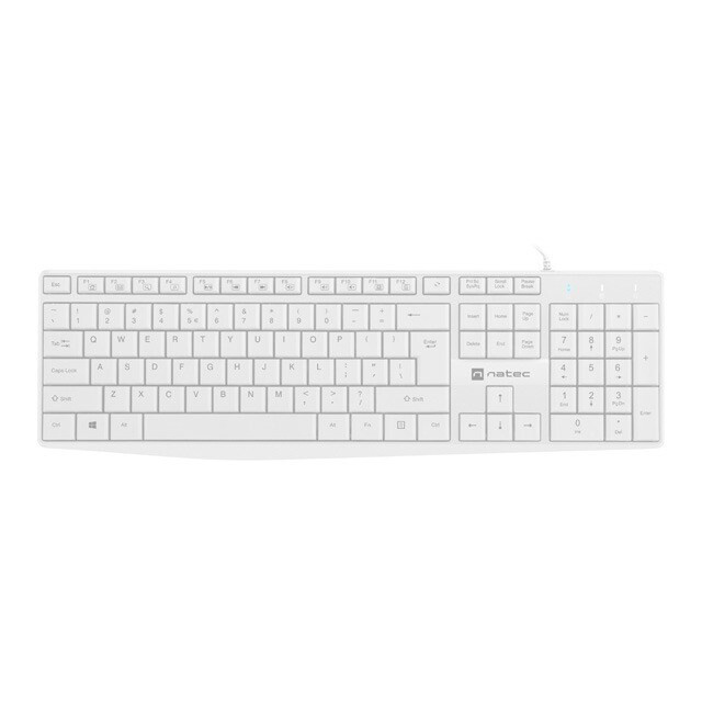 Tastatūra NATEC NAUTILUS SLIM ENG White (NKL-1951)