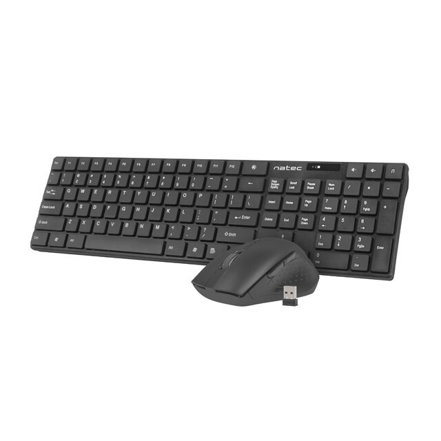 Tastatūra + pele Natec Kit 2in1 Stingray ENG Black (NZB-1440)