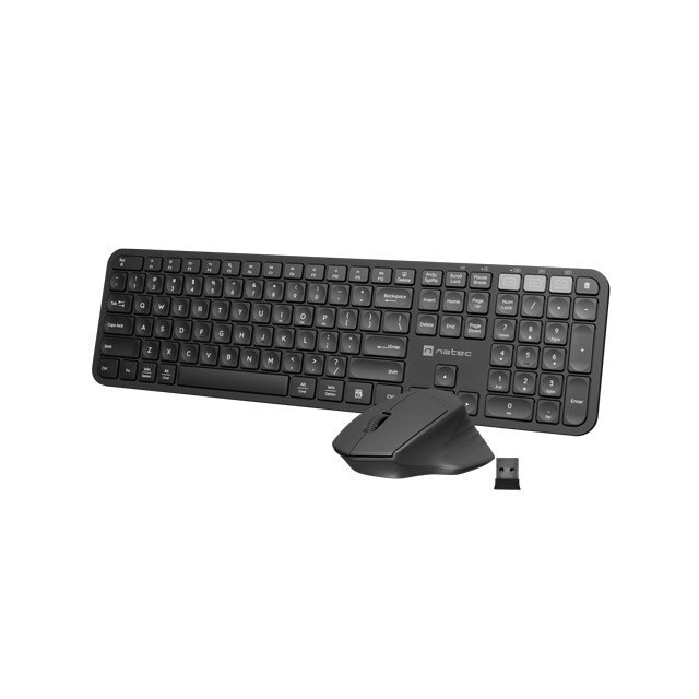 Tastatūra + pele NATEC SET 2IN1 OCTOPUS 2 ENG Black (NKL-1998)