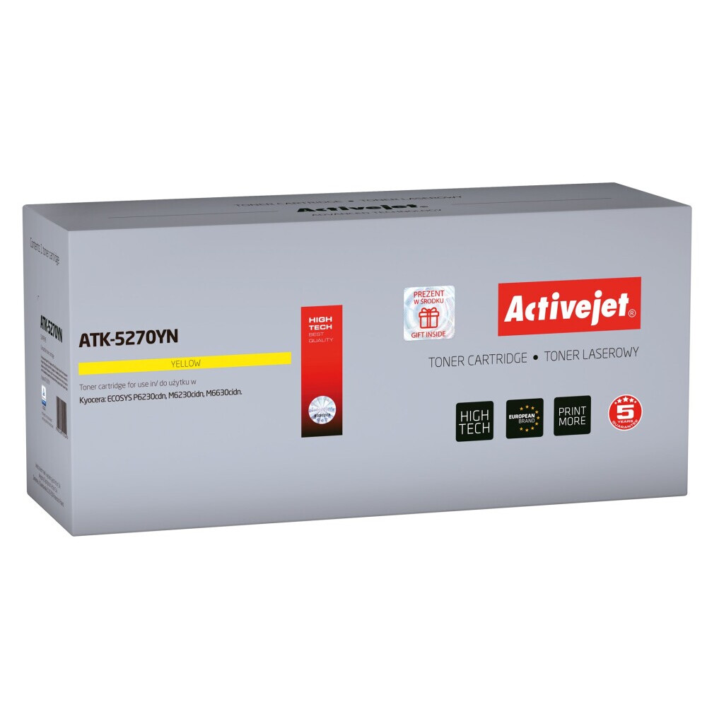 Cartouche Activejet ATK-5270YN (replacement for Kyocera TK-5270Y; Supreme; 6000 pages; yellow) (ATK-5270YN)