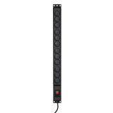 Activejet COMBO 12 socket 3m black (COMBO/12gn/3m/cz)