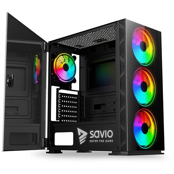 Boitiers PC SAVIO Prime X1 Midi-Tower Black (SAVGC-PRIMEX1) - photo 3