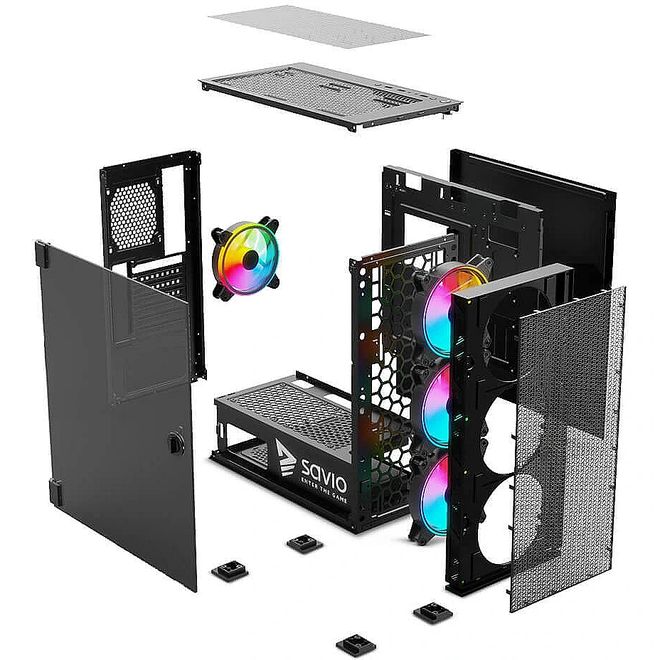Boitiers PC SAVIO Raptor X1 Midi-Tower Black (SAVGC-RAPTORX1) - photo 4
