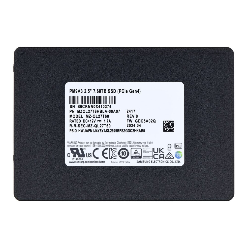 SSD Samsung PM9A3 7.68TB (MZQL27T6HBLA-00A07) - foto 2