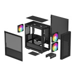 Datoru korpuss DeepCool CH360 Black (R-CH360-BKAPE3-G-1)