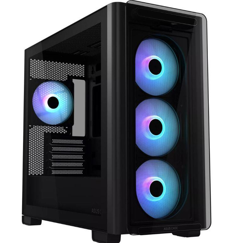 Datoru korpuss ASUS A23 PLUS MidiTower BLACK (A23 PLUS TG/ARGB BLACK)