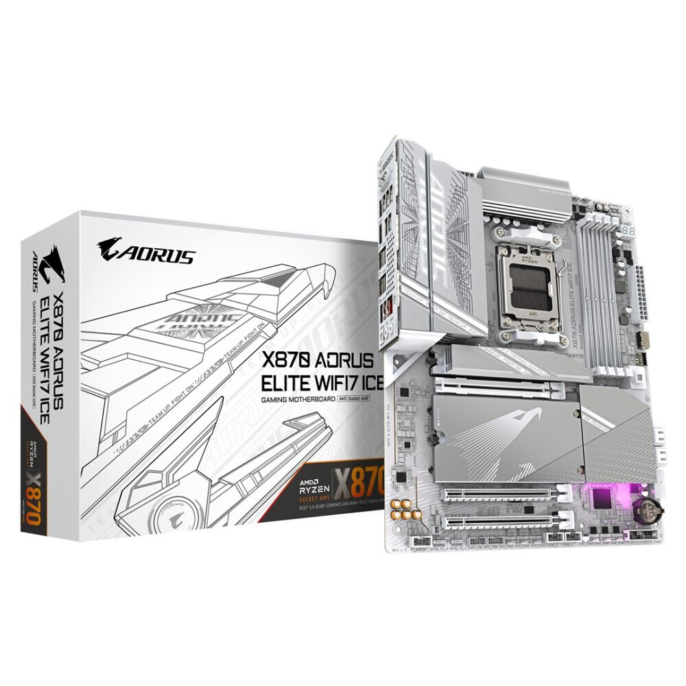 Carte mère GIGABYTE X870 AORUS ELITE WIFI7 ICE WHITE (X870 A ELITE WF7 ICE 1.0) - photo 3