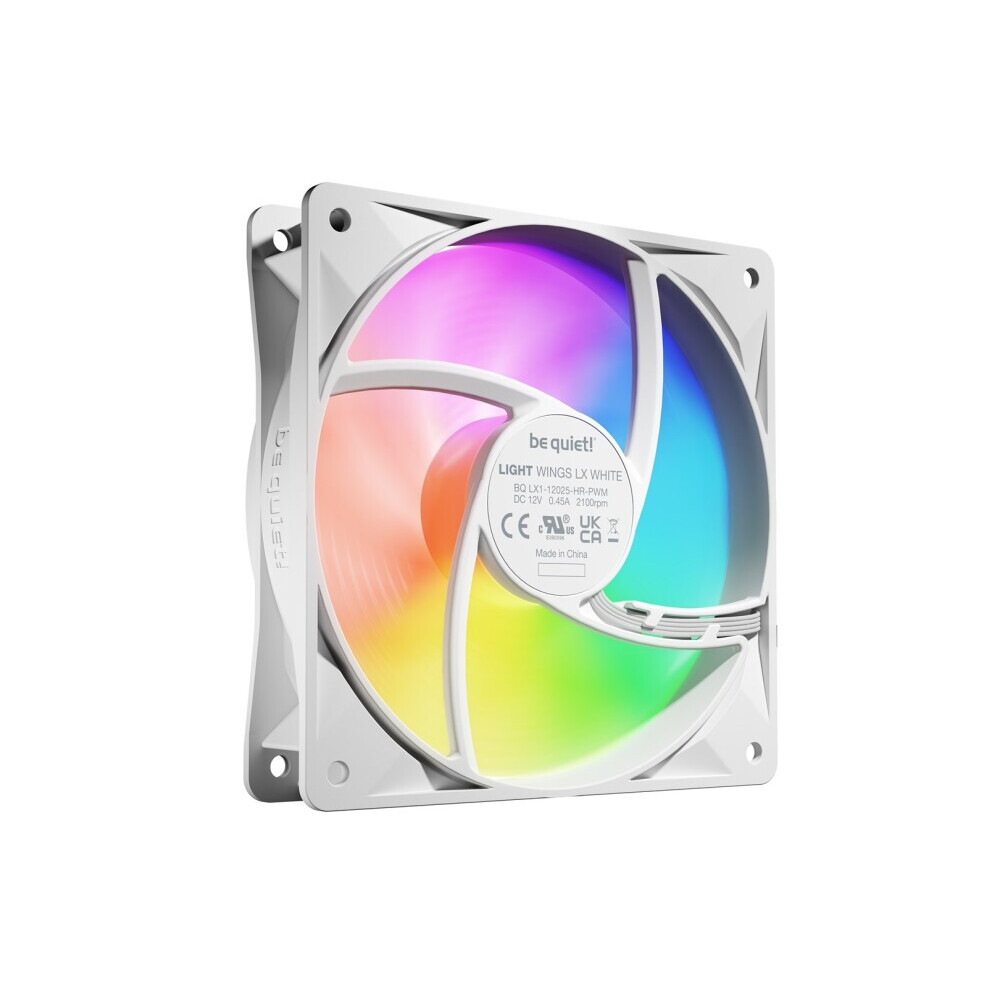 Korpusa dzesētājs be quiet! LIGHT WINGS LX 120mm  PWM High Speed 3-Pack White (BL125) - foto 2