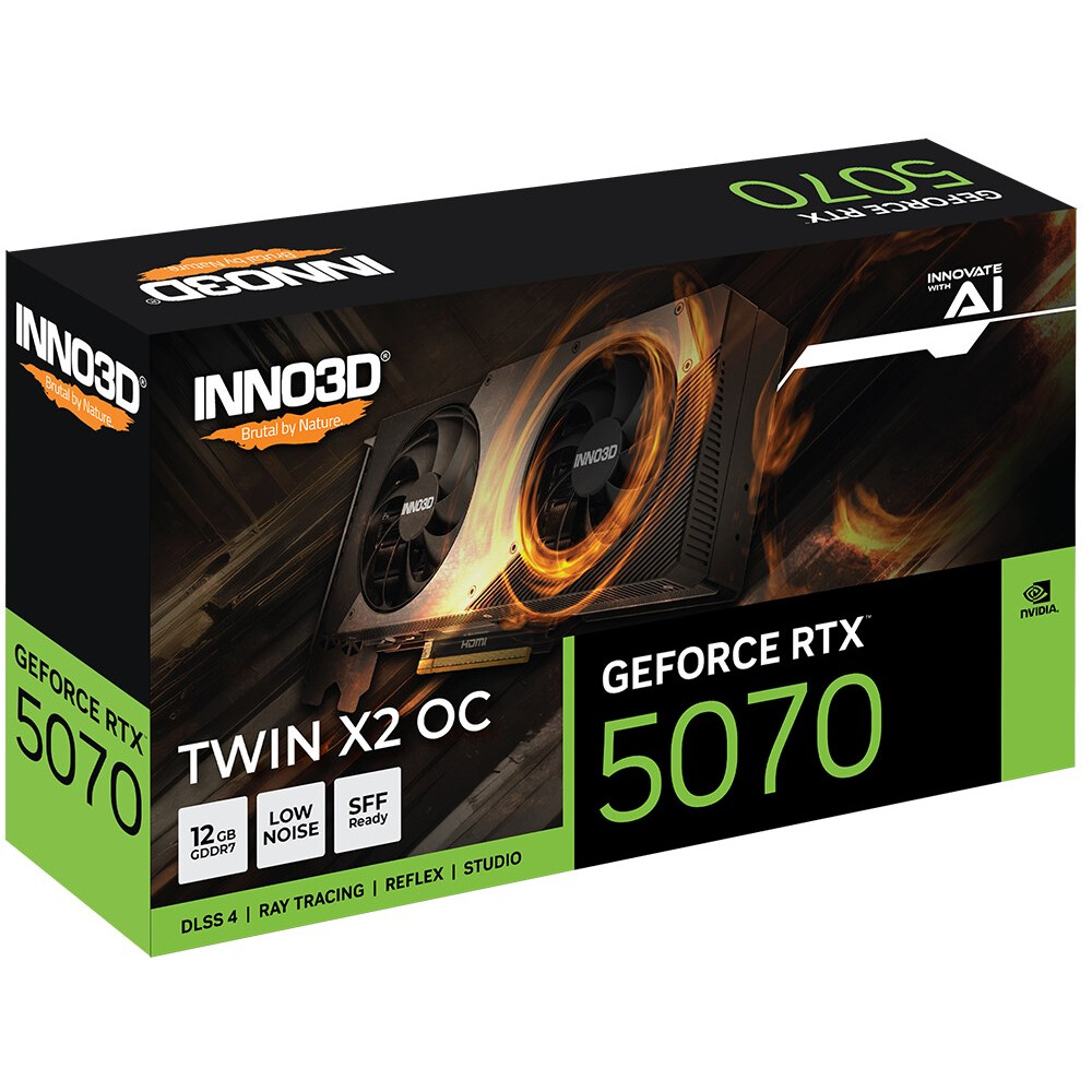 Videokarte Inno3D GeForce RTX 5070 TWIN X2 OC NVIDIA 12 GB GDDR7 (N50702-12D7X-195064N) - foto 2