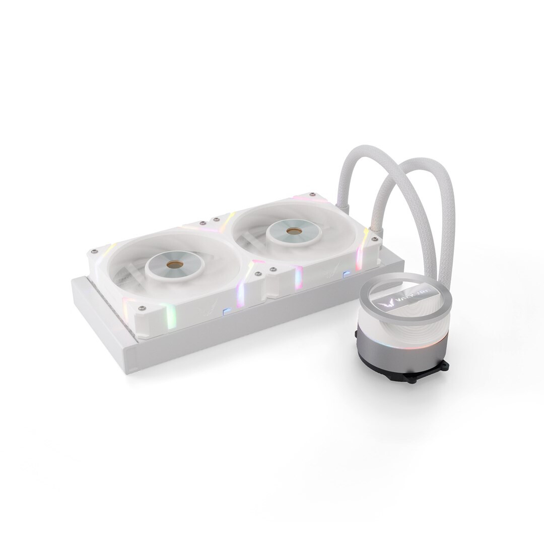 Ūdens dzesētājs Valkyrie Dragonfang 240 RGB White - VK-AIODR240W
