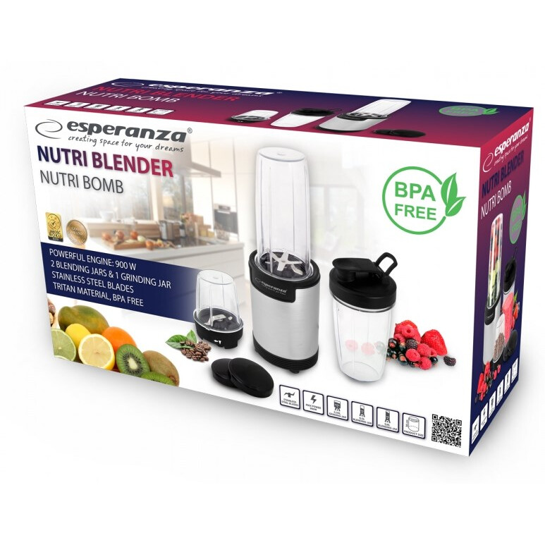 Blenderis ESPERANZA EKM030 Black, Stainless steel - foto 5