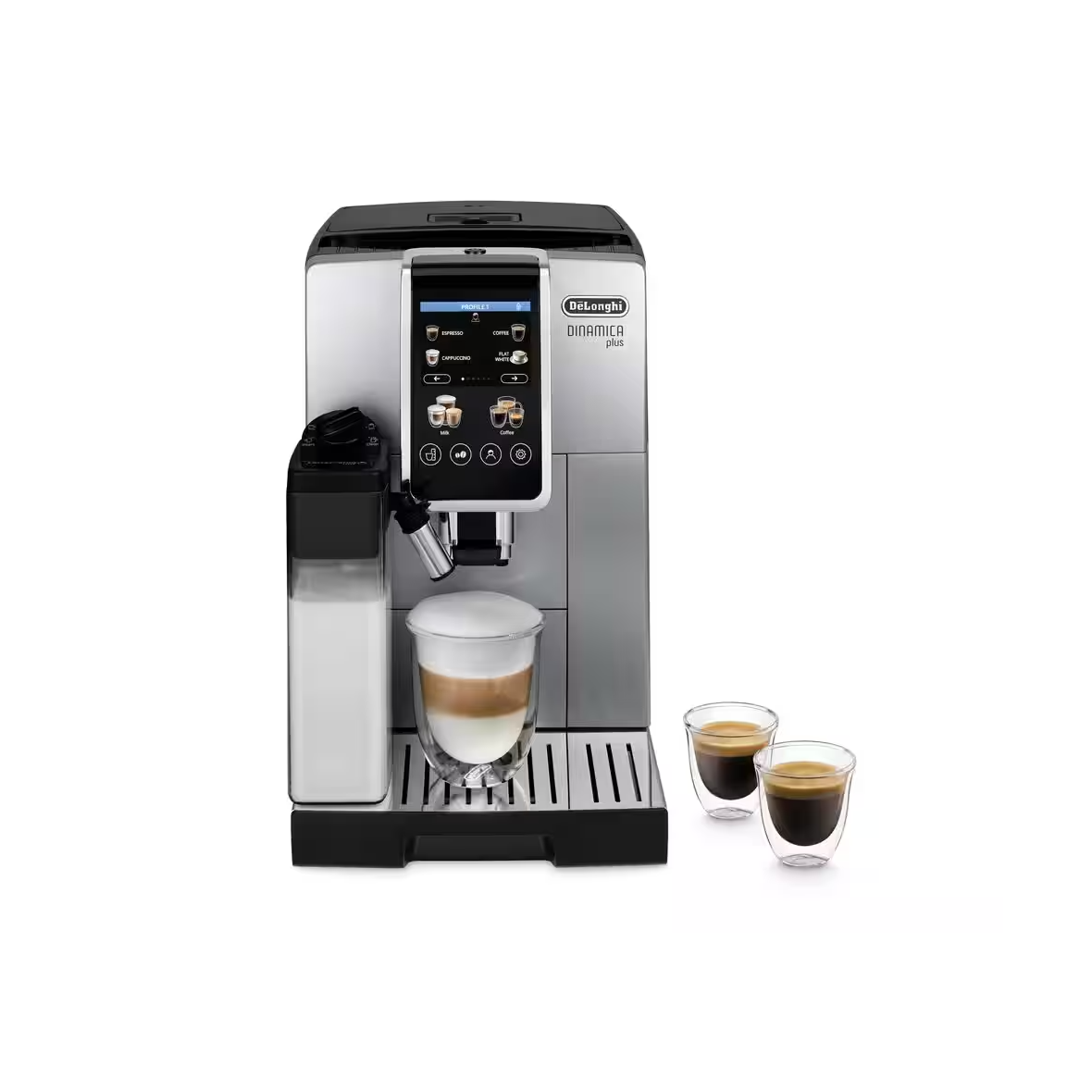 Machine à café DeLonghi Dinamica Plus ECAM380.85.SB Stainless Steel, Black