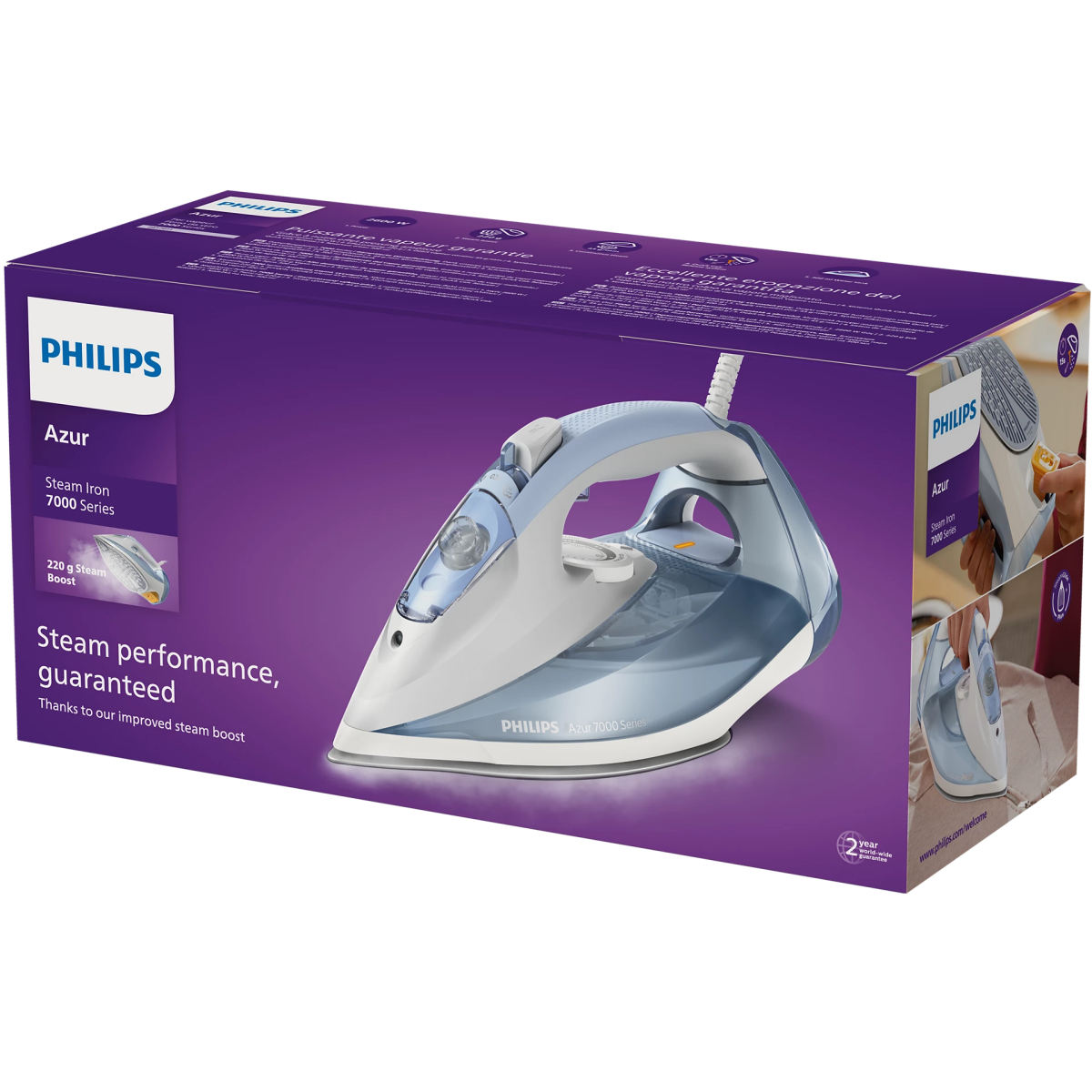 Le fer à repasser Philips 7000 Series DST7011/20 Blue, Grey - photo 3