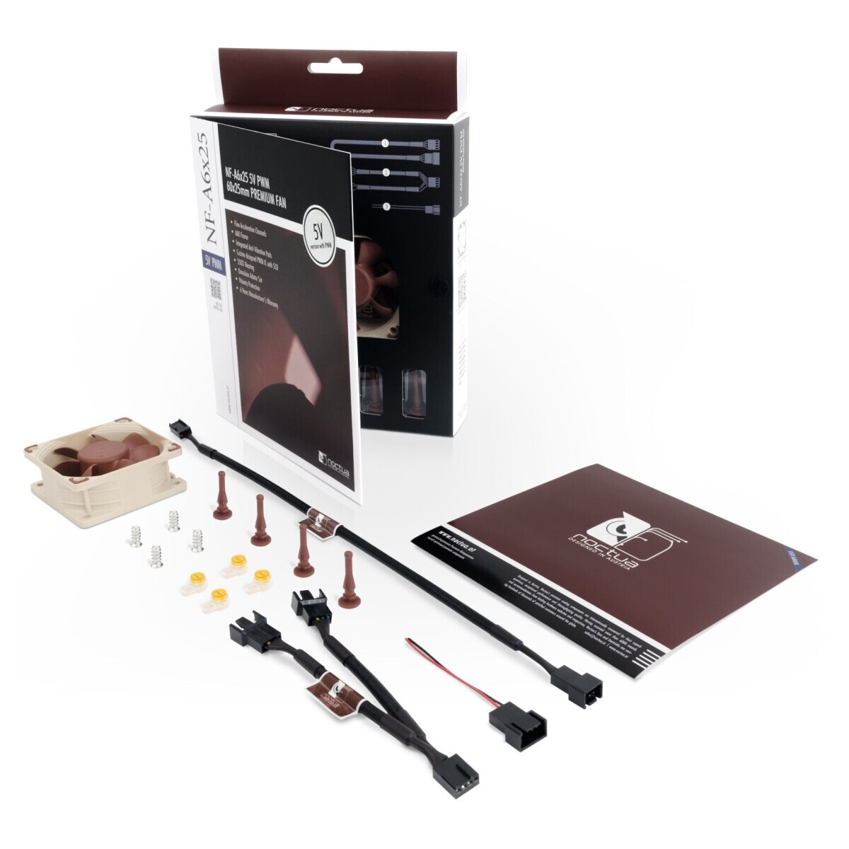 Korpusa ventilators Noctua NF-A6x25 5V PWM - NF-A6X25 PWM 5V - foto 5