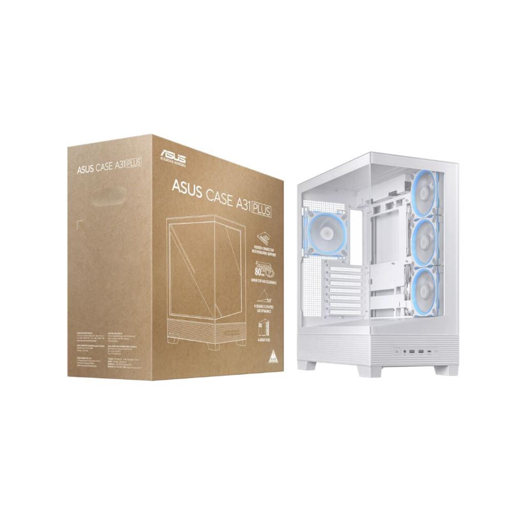 Datora korpuss ASUS A31 PLUS White - A31PLUSTGARGBWHITE - foto 6