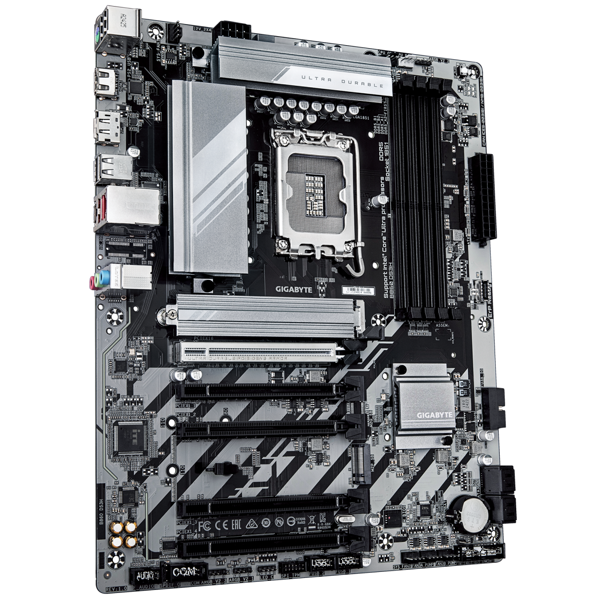 Pamatplate Gigabyte B860 DS3H LGA1851 Grey - foto 3
