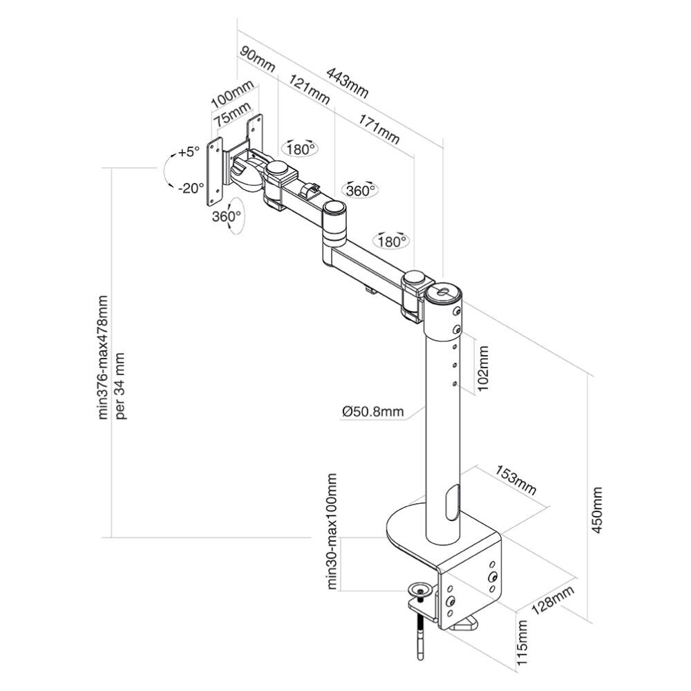 Le support NEOMOUNTS FPMA-D960BLACKPLUS - photo 3